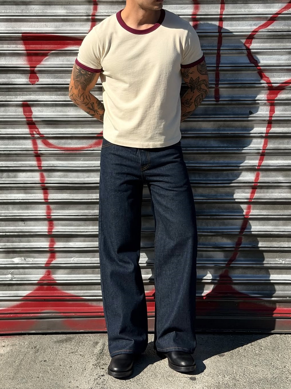 TOKYO RAW STRAIGHT-WIDE JEANS