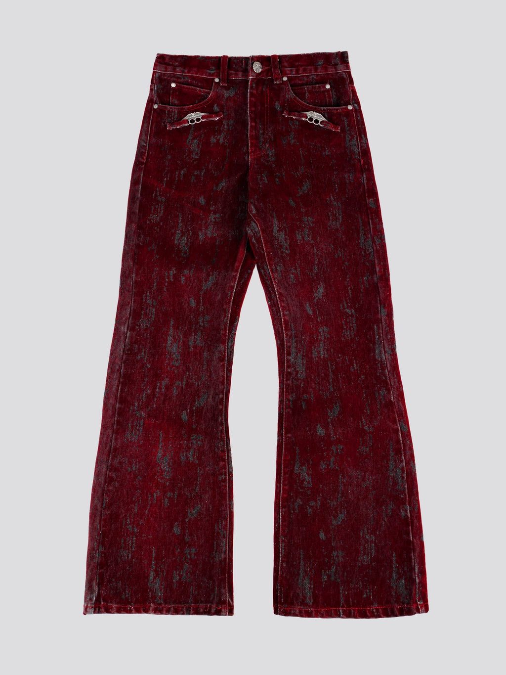 KNUCKLE BOOTCUT VELVET PANTS