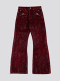 KNUCKLE BOOTCUT VELVET PANTS