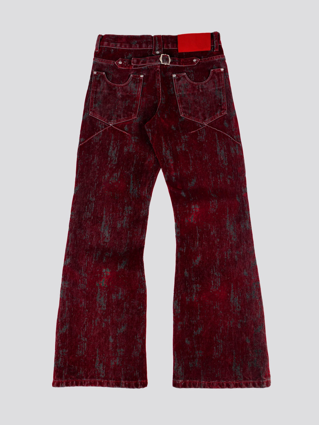 KNUCKLE BOOTCUT VELVET PANTS