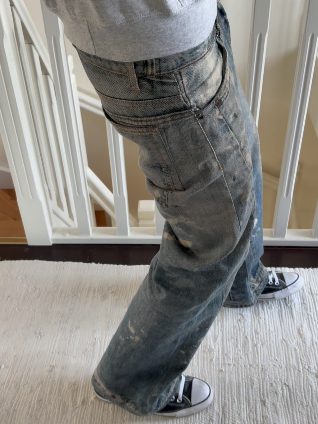 PRINTED BOOTCUT DENIM