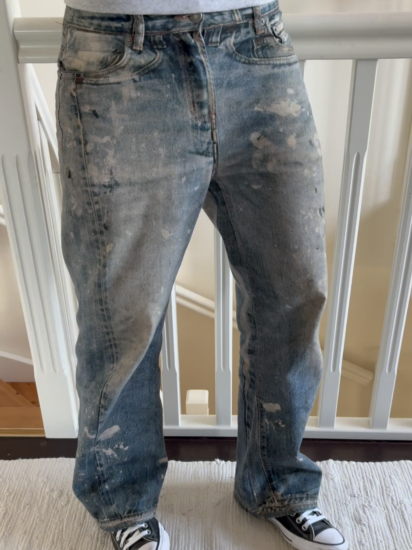 PRINTED BOOTCUT DENIM