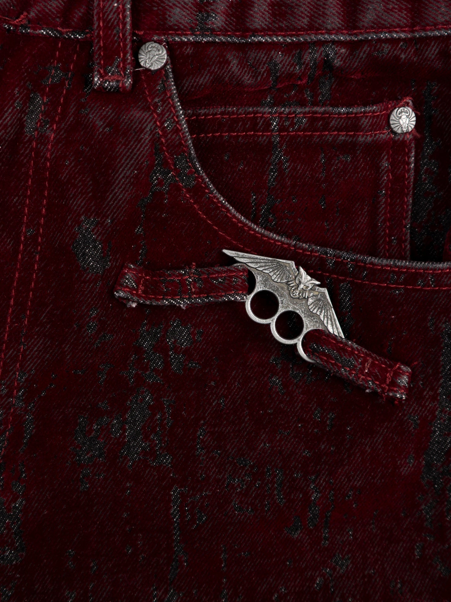 KNUCKLE BOOTCUT VELVET PANTS