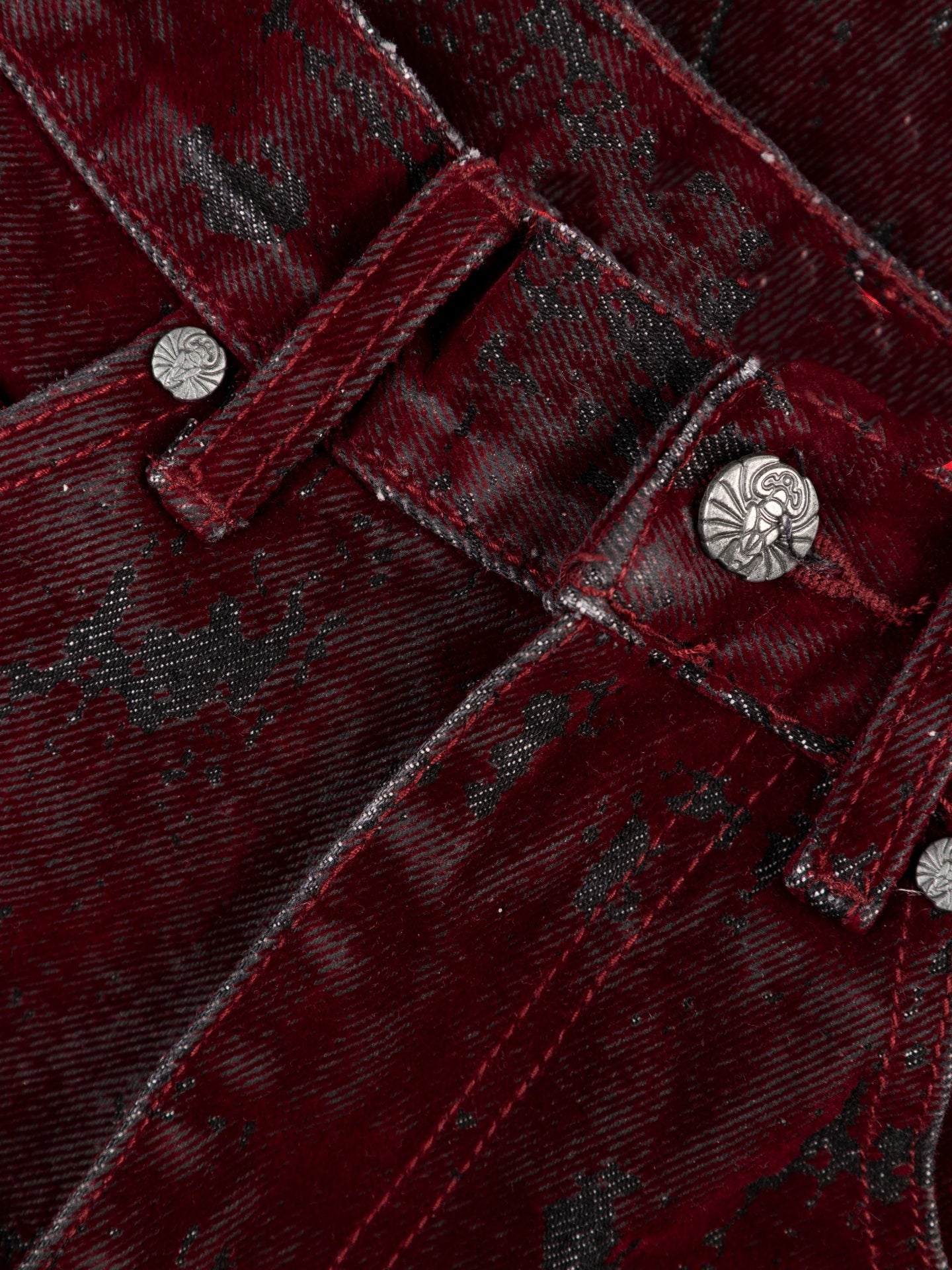 KNUCKLE BOOTCUT VELVET PANTS